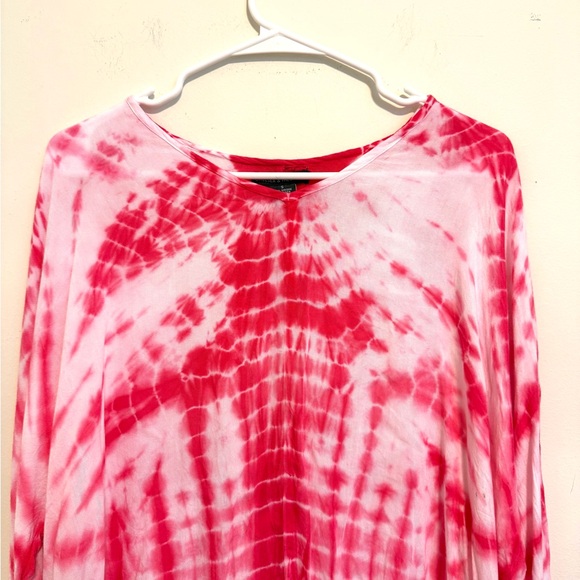 2/$30 Chelsea & Theodore Pink Tie-Dye Dolman Sleeve Top | Small - Picture 3 of 9